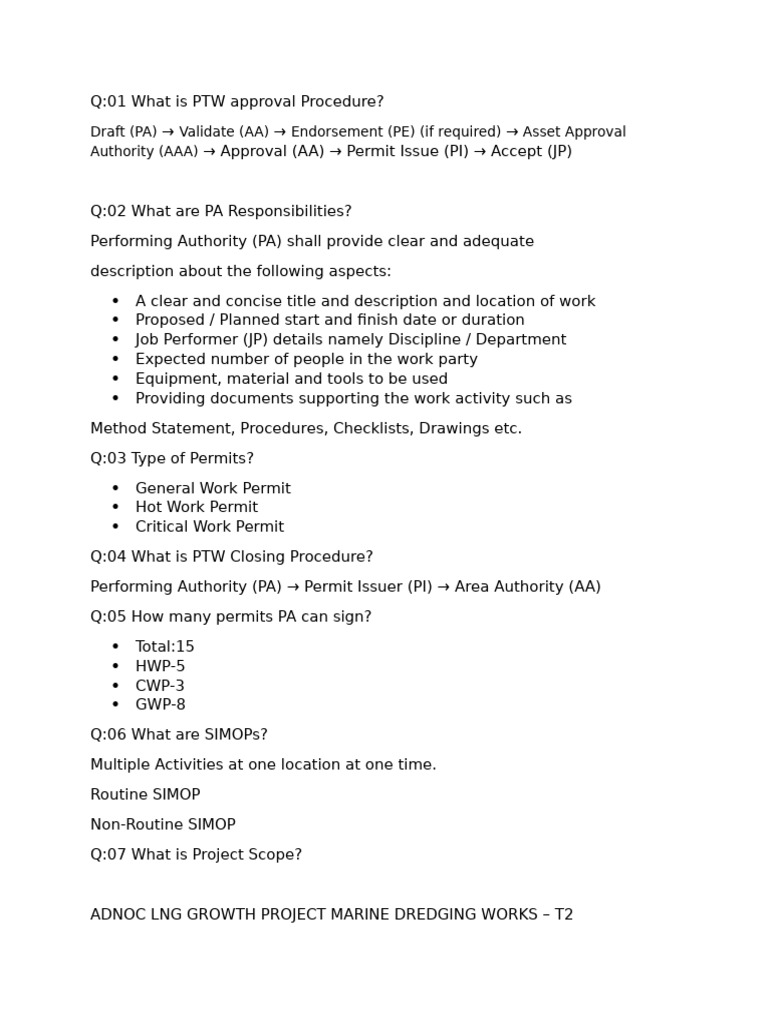 ADNOC WMS Exam Guide and Procedures | PDF | Risk | Safety