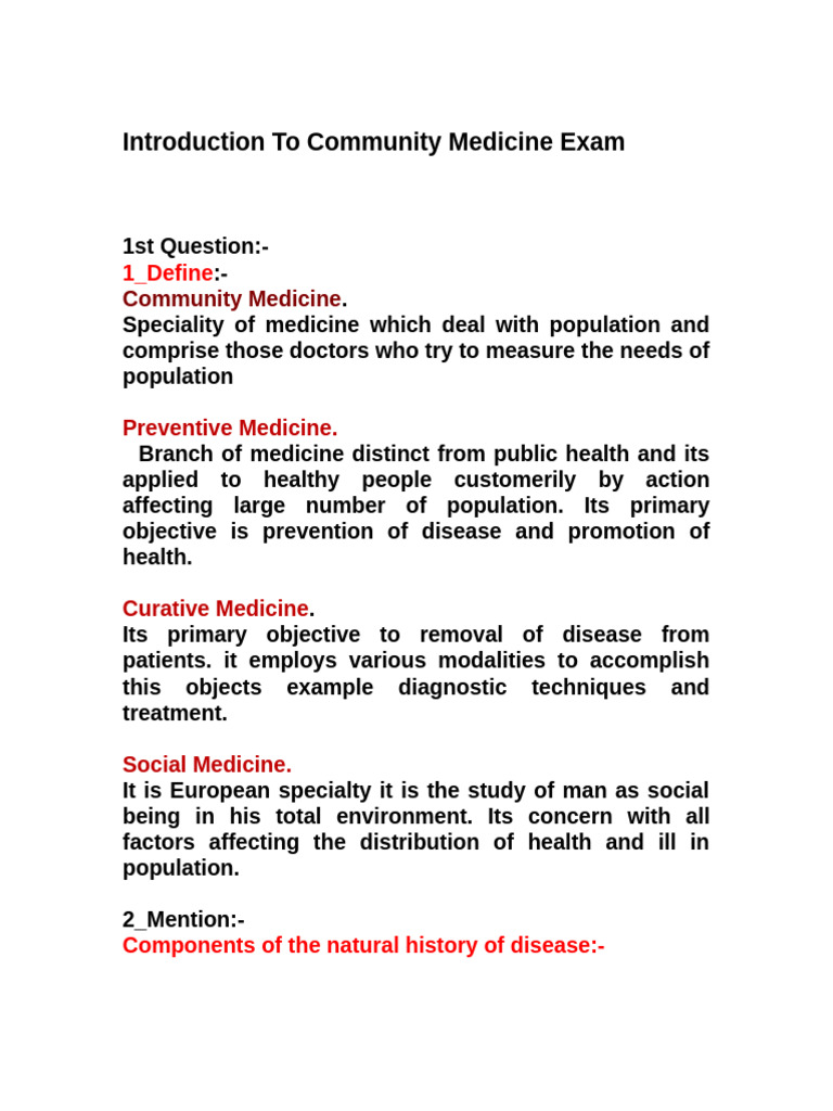 Introduction To Community Medi | PDF | Medicine | Medical Specialties