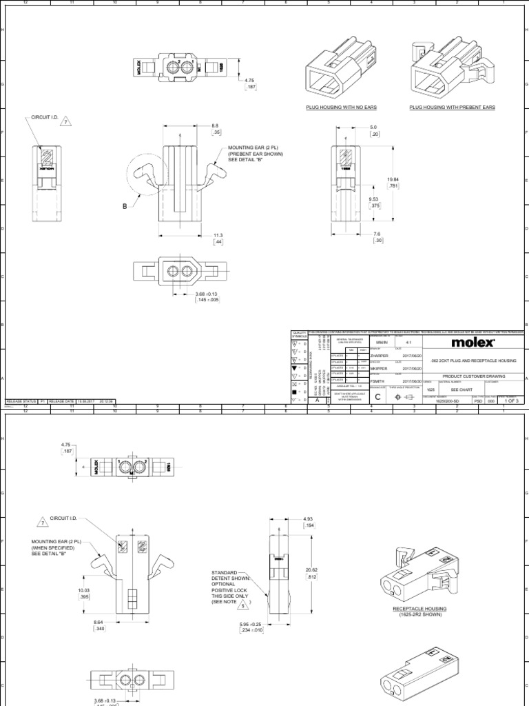 2CKT Plug and Receptacle Housing | PDF