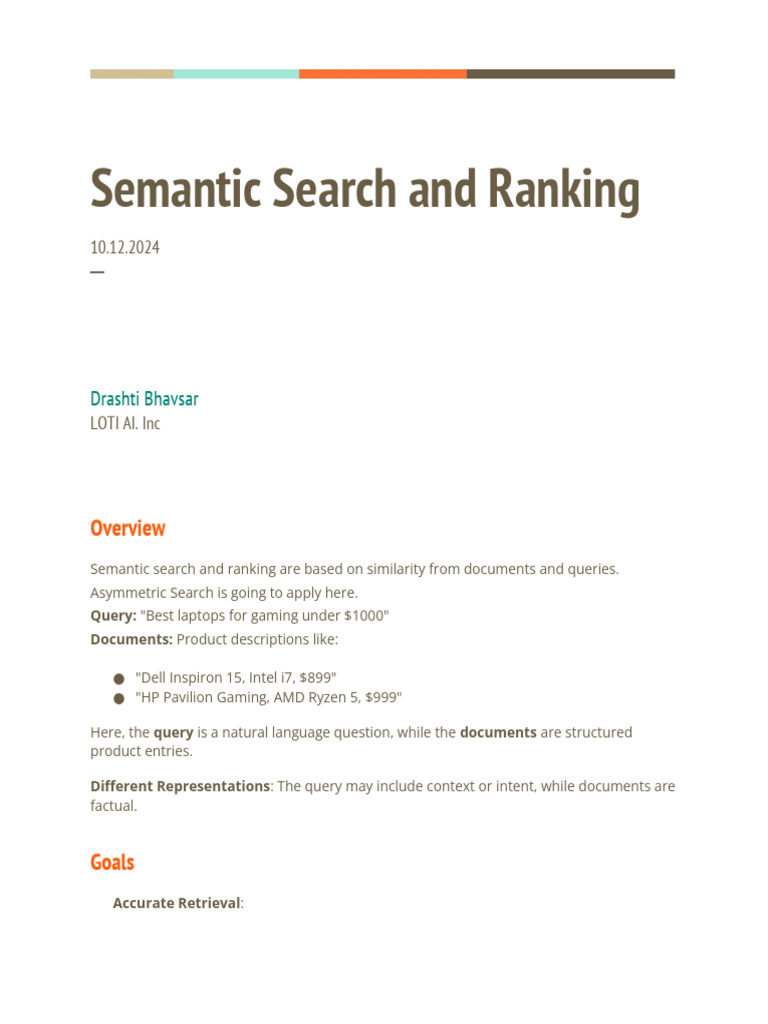Semantic Search: Ranking & Models Explained | PDF | Information ...