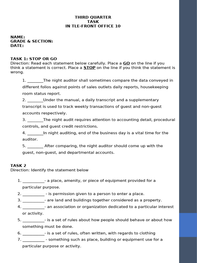 Third Quarter Activities | PDF | Audit