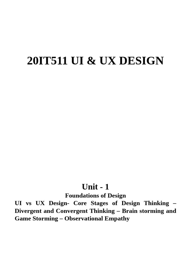 UI & UX Design Fundamentals Explained | PDF | Graphical User Interfaces ...