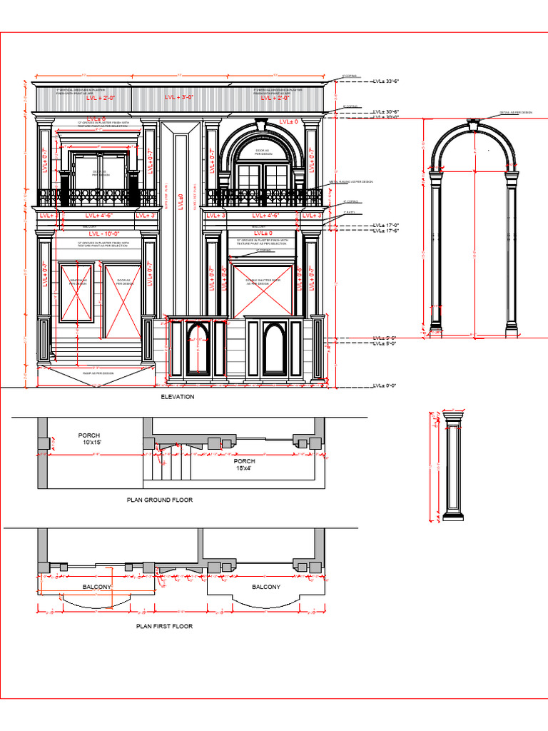 Detailed Floor Plan and Elevations | PDF | Architectural Elements