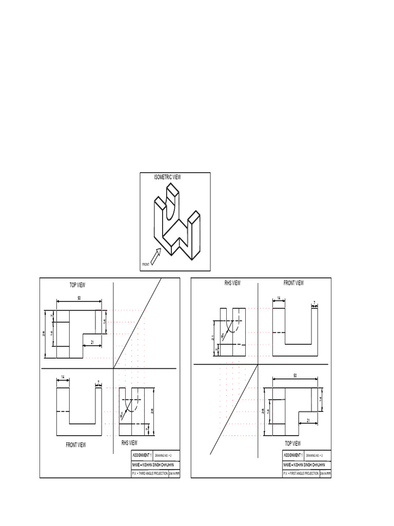 Technical Drawing Assignment 1 | PDF
