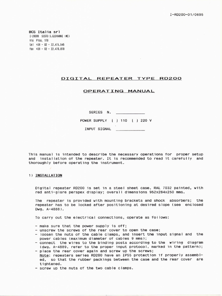 RD-200 Ingl | PDF