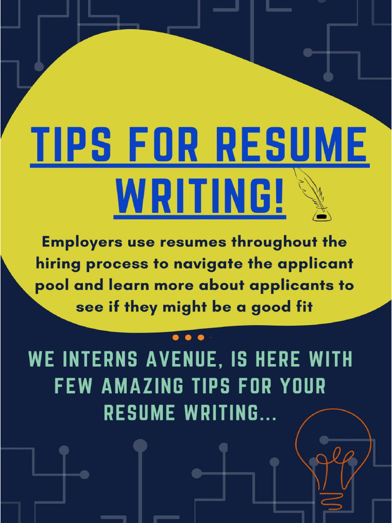 Tips For Resume Writing | PDF