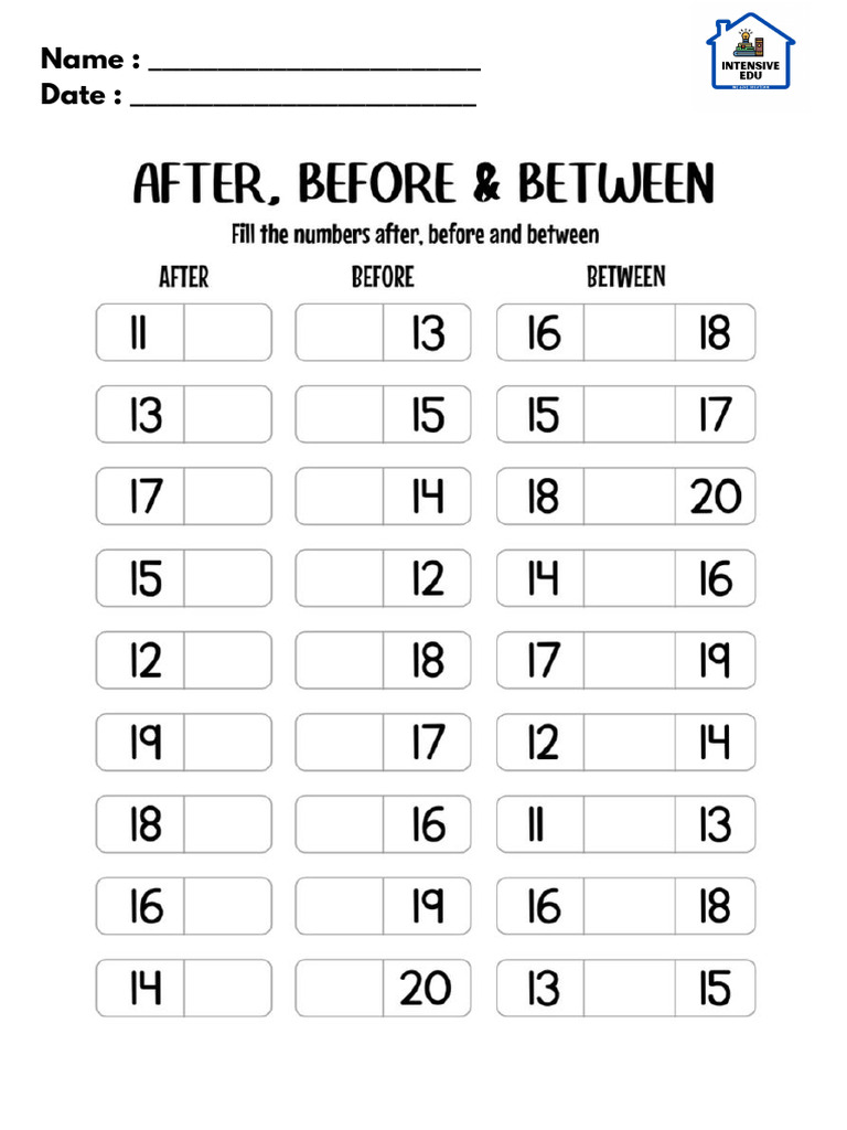 Number Comparison Worksheet | PDF