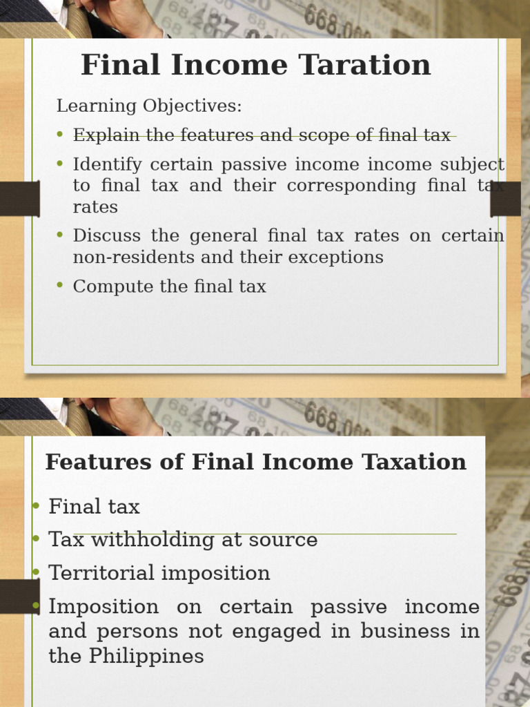 Final Income Tax Overview and Rates | PDF | Taxes | Income Tax