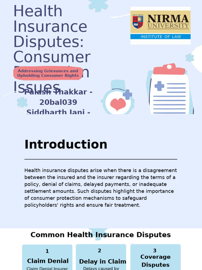 Health Insurance Disputes Consumer | PDF | Insurance | Consumer Protection