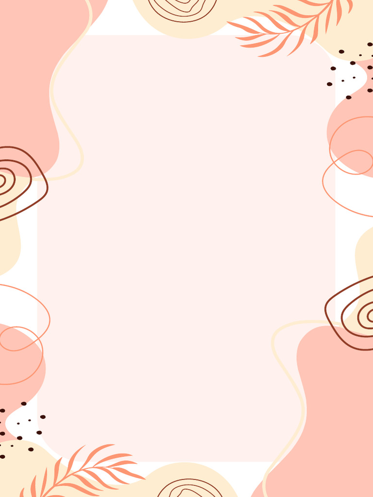 Pink and Cream Illustrative Aesthetic Page Border | PDF