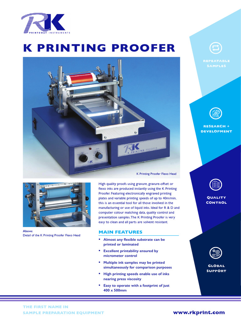 K Printing Proofer: Sample Preparation Tool | PDF | Printing | Graphic ...