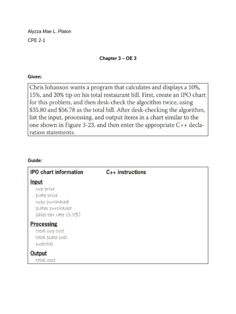 C++ Tip Calculator Guide | PDF