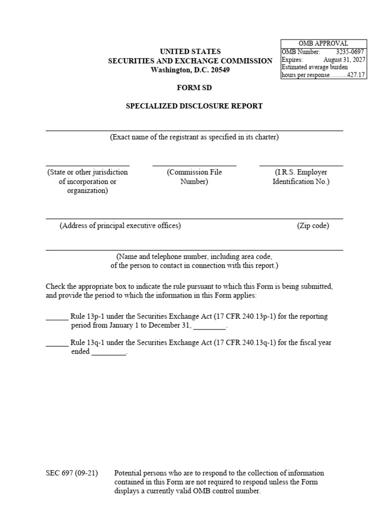 SEC Form SD: Conflict Minerals Report | PDF