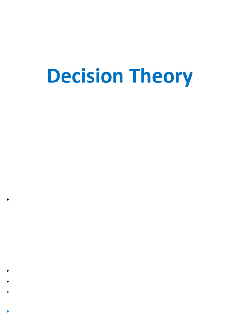 Understanding Decision Theory Basics | PDF | Decision Theory | Risk