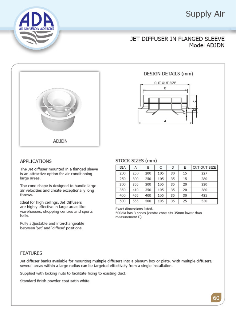 AirDiffusionUnitsOct2011 Pages 13 | PDF | Duct (Flow)