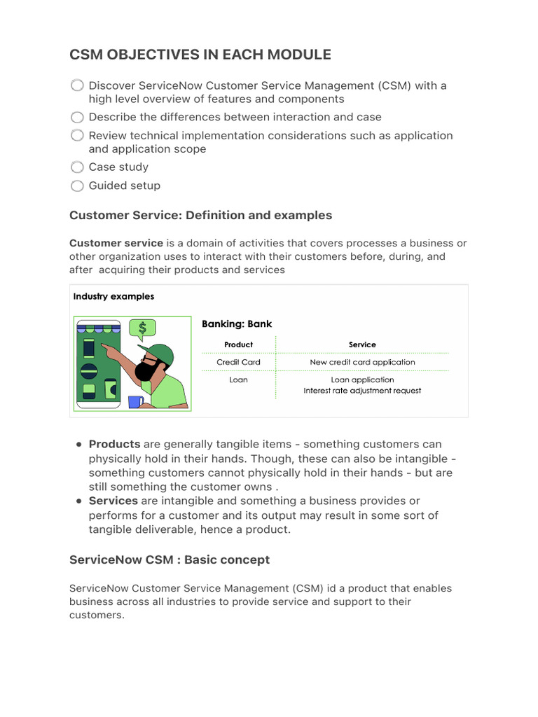 Overview of ServiceNow CSM Modules | PDF | Information Technology ...