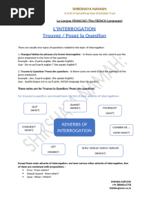 Notes - Trouvez La Question