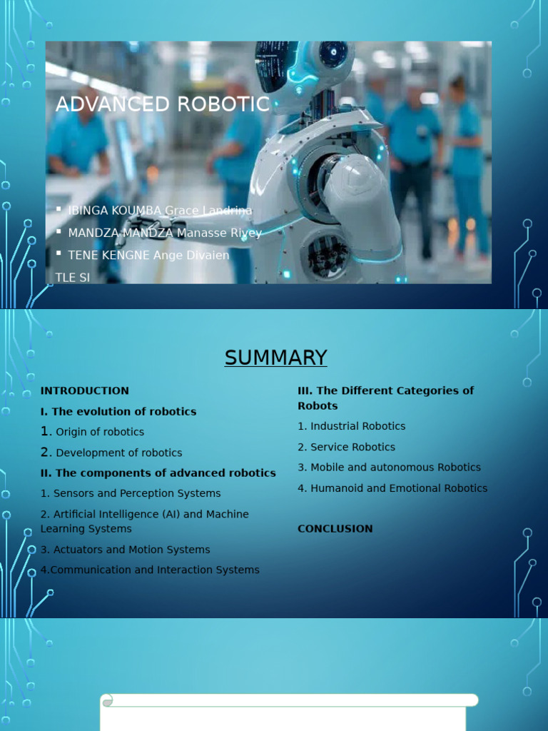 Advanced Robotics: Evolution & Components | PDF | Robot | Robotics