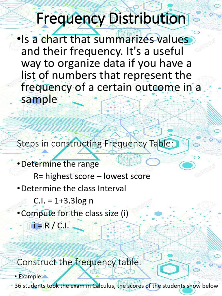 STEPS IN CONSTRUCTING FREQUENCY DISTRIBUTION TABLE PDF intelligence overview