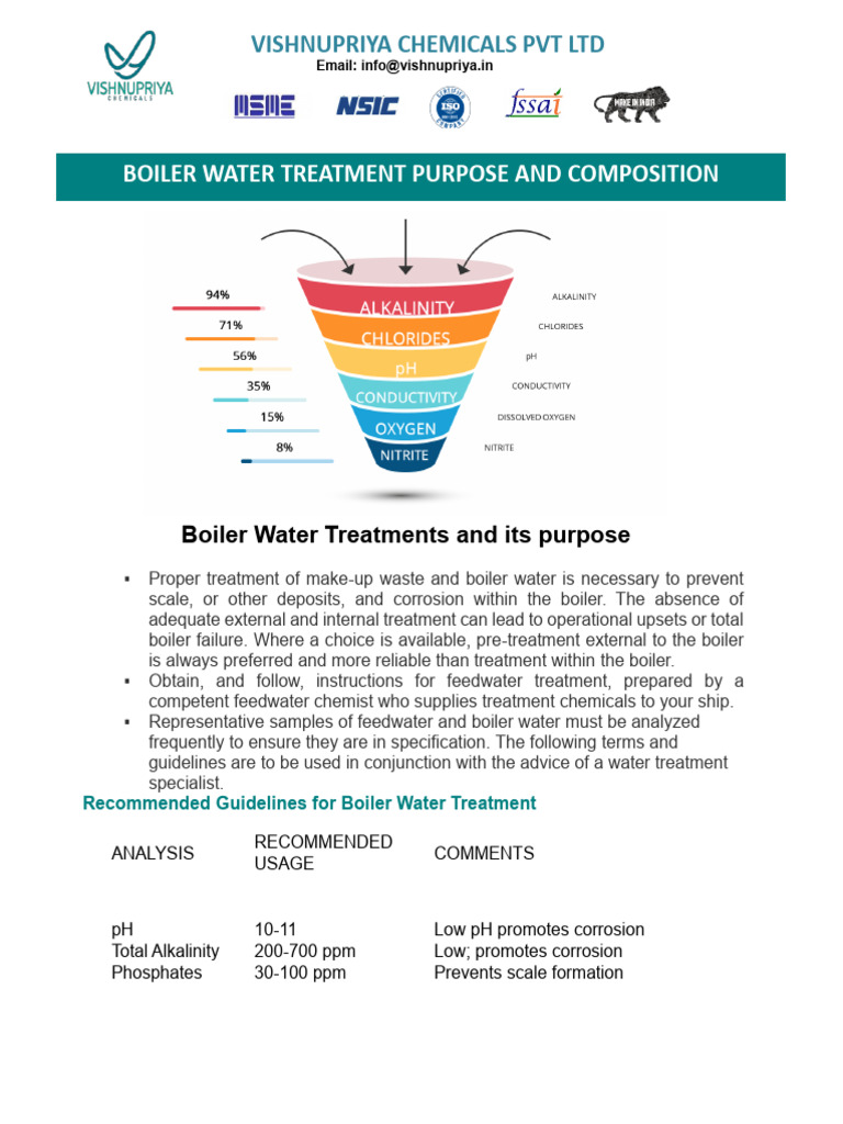 Boiler Water Treatment Guidelines | PDF | Chemistry | Materials