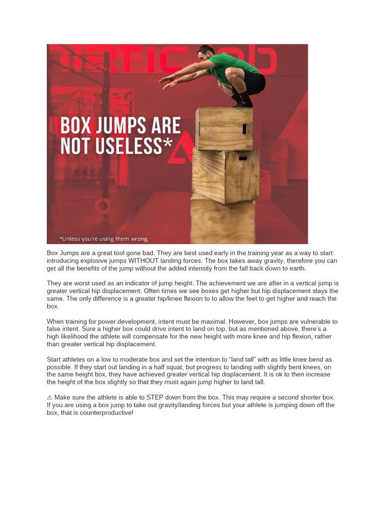 Box Jumps Are A Great Tool Gone Bad | PDF