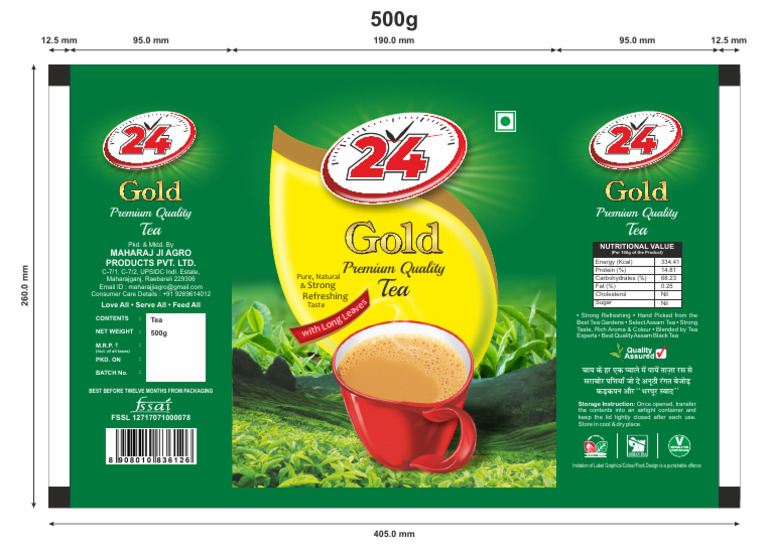 24 Gold Premium CTC Tea 500GMS | PDF | Tea | Nutrition