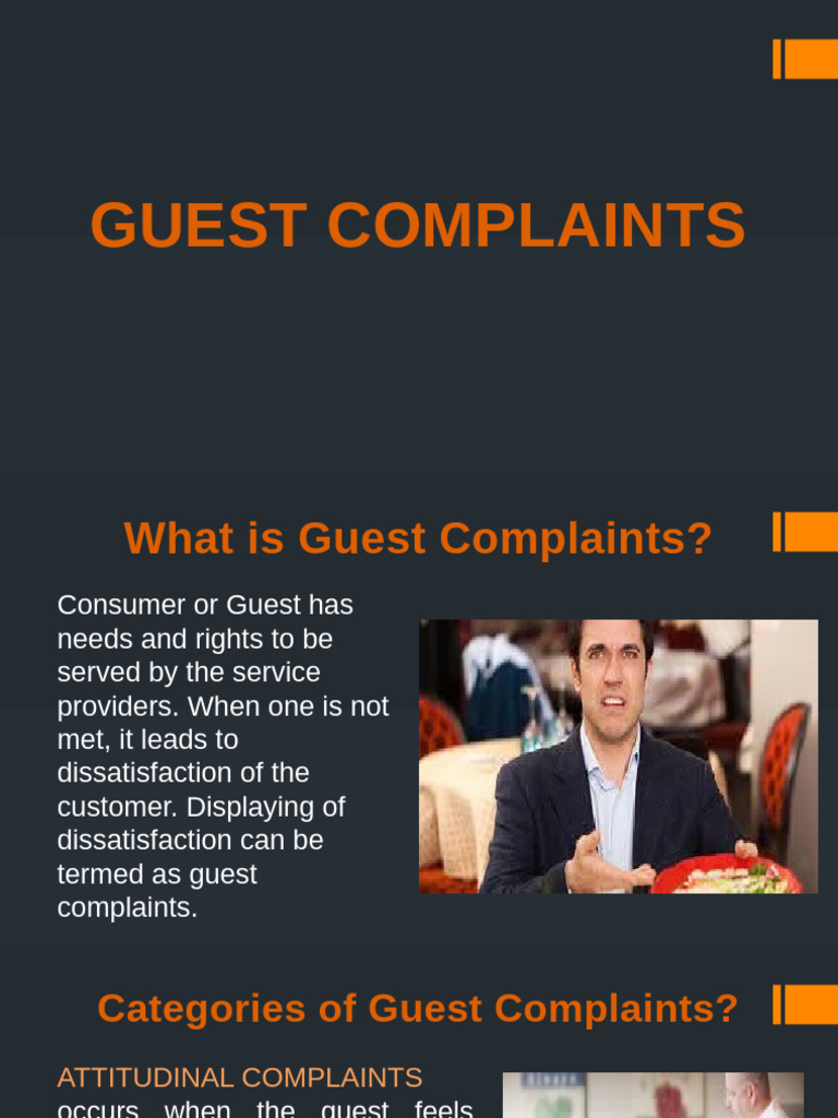 Understanding Guest Complaints Types | PDF