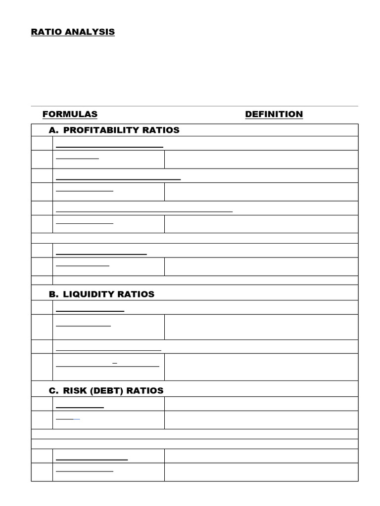 Comprehensive Guide to Ratio Analysis | PDF | Dividend | Investing