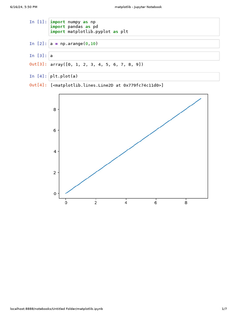 matplotlib - Jupyter Notebook | PDF