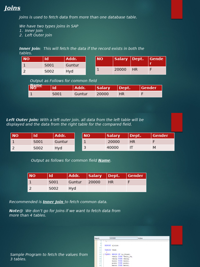 Joins&Forallentries | PDF