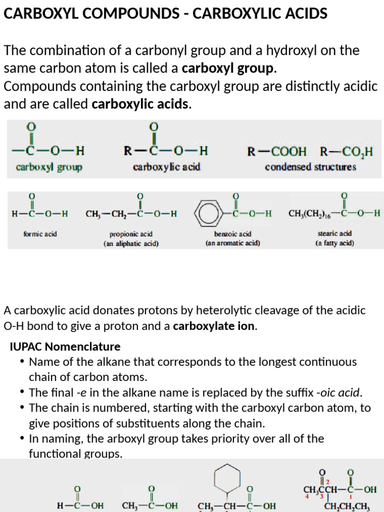 Carboxylic Acids: Properties and Reactions | PDF | Carboxylic Acid | Ester