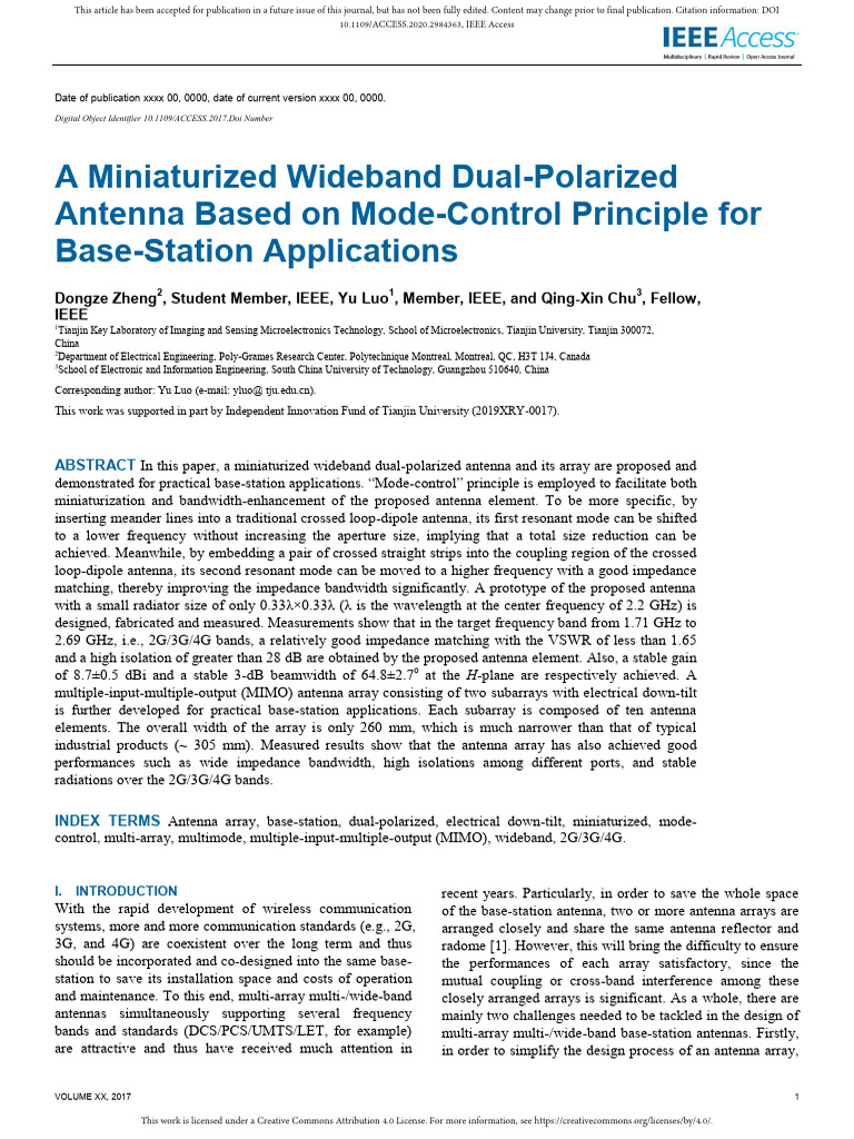 A Miniaturized Wideband Dual-Polarized Antenna Based On Mode-Control ...