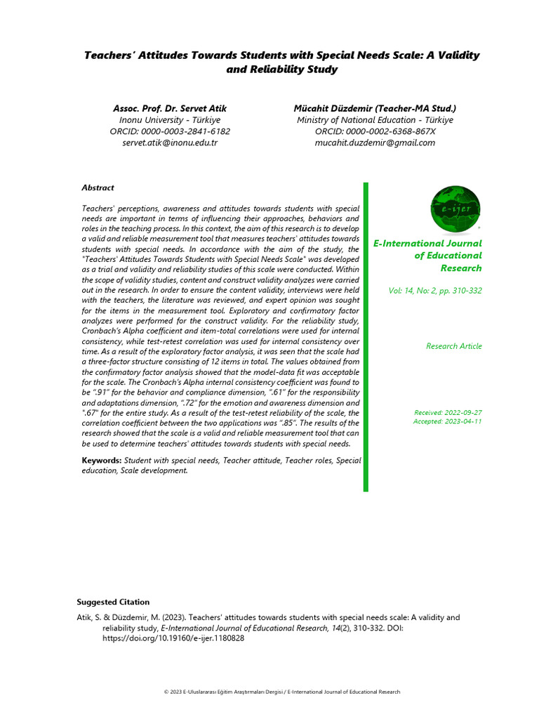10.19160 e Ijer.1180828 2674001 | PDF | Factor Analysis | Attitude ...