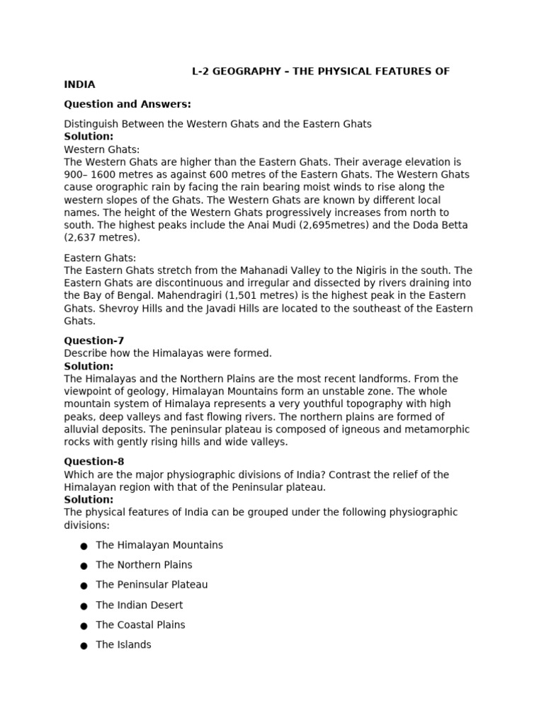 Q and A L-2 Geo Class - 9 | PDF | Bolsheviks | Russian Empire