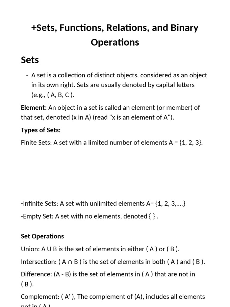 MMW | PDF | Function (Mathematics) | Set (Mathematics)