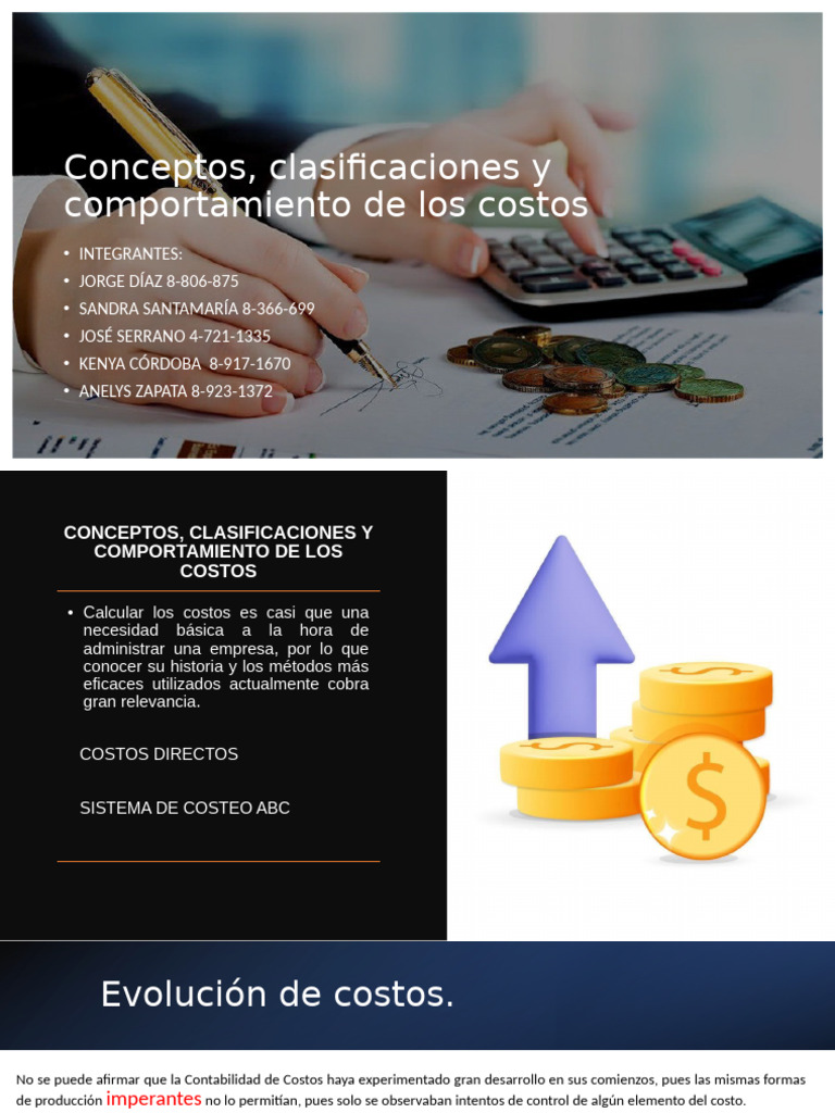 Clasificación y Comportamiento de Costos | PDF | Contabilidad de costos ...