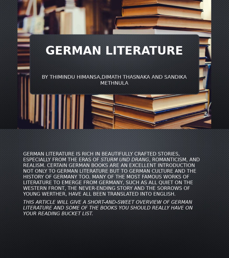 Overview of German Literature | PDF