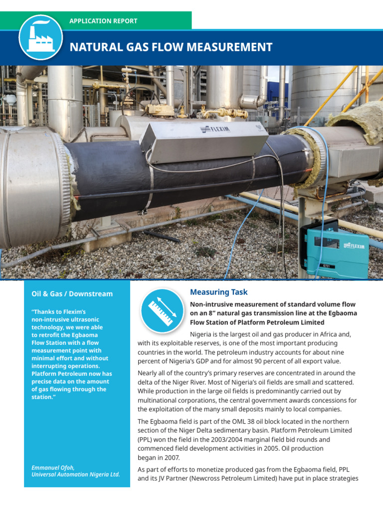 Case Study Natural Gas Flow Measurement en 10213398 | PDF | Petroleum ...