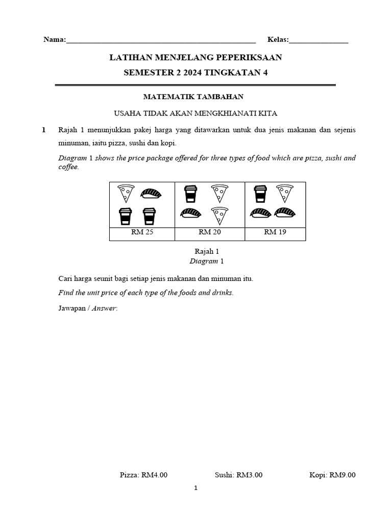 Soalan Pra Final Sem 2 | PDF
