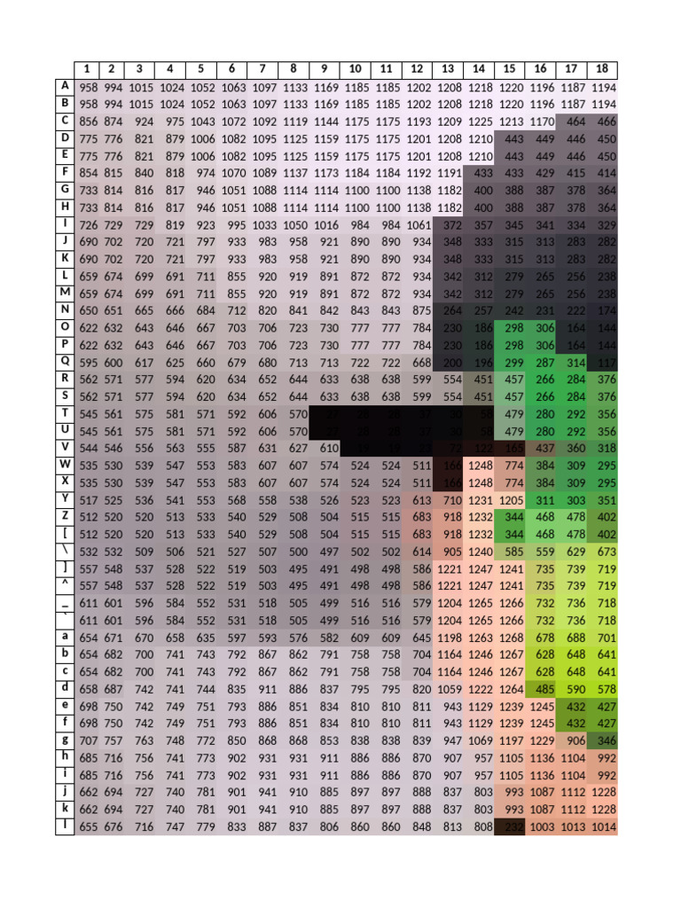 Fine Pixel Color Grid Colored CASA 10 10mm 60x40 | PDF