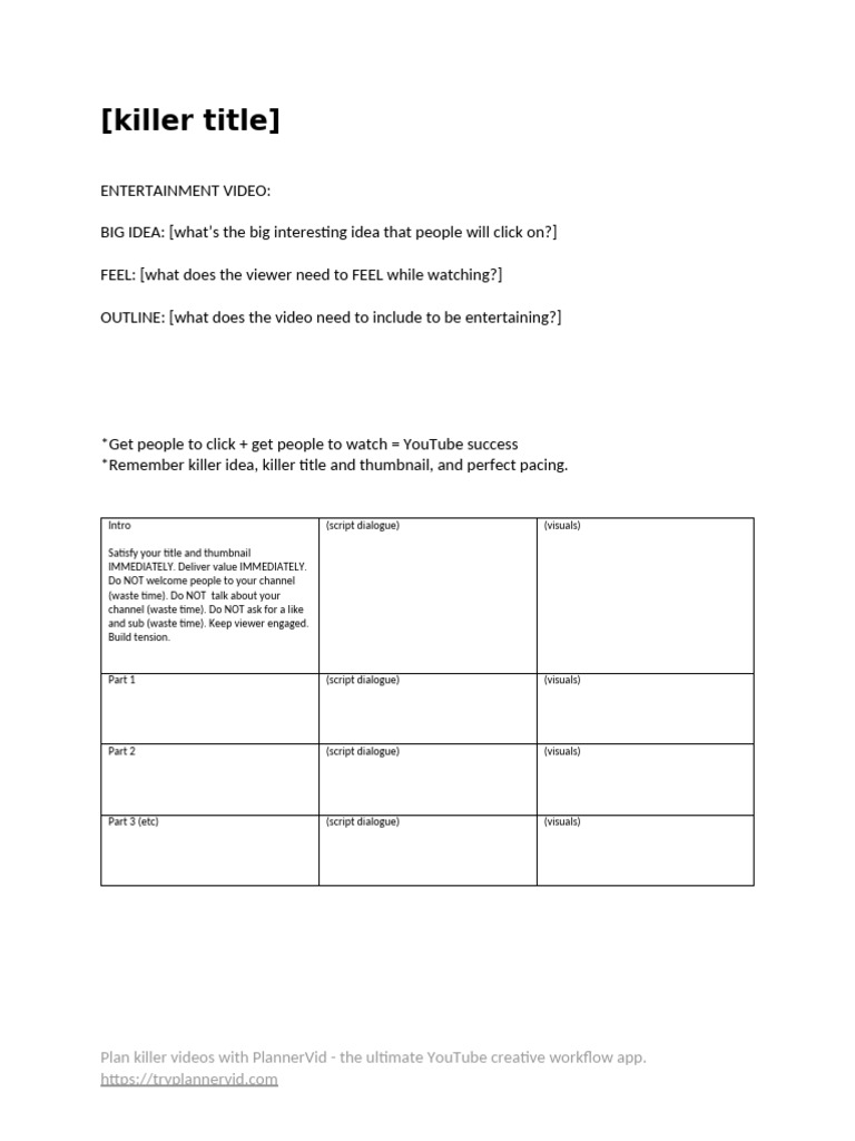 YouTube Video Success Blueprint | PDF