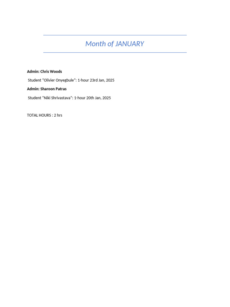Monthly Log | PDF