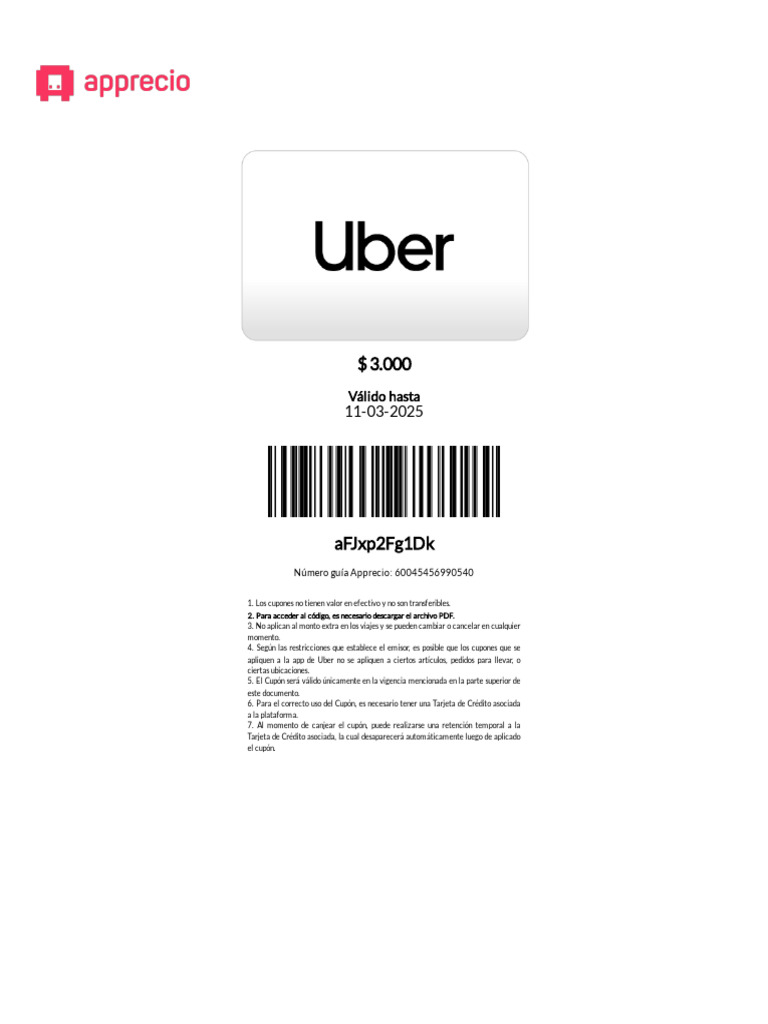 Gift Card Uber 60045456990540 1735255741 | PDF