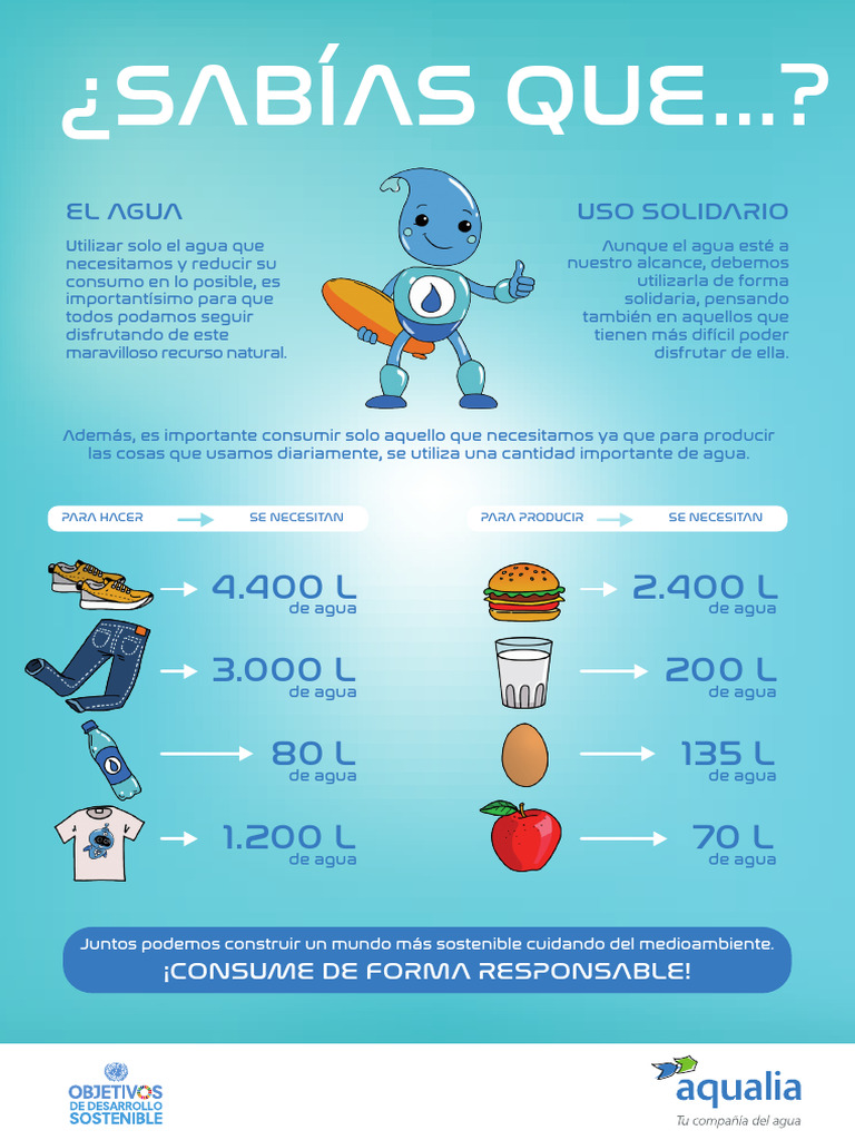 Uso responsable del agua para sostenibilidad | PDF