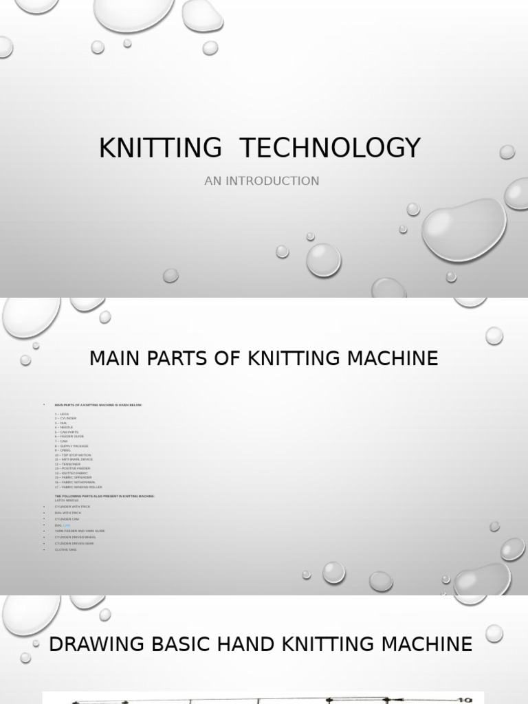 Overview of Knitting Machine Components | PDF | Knitting | Textiles