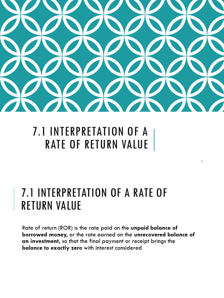 Understanding Rate of Return Values | PDF | Bonds (Finance) | Interest