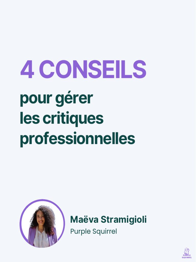 Gérer les critiques professionnelles | PDF