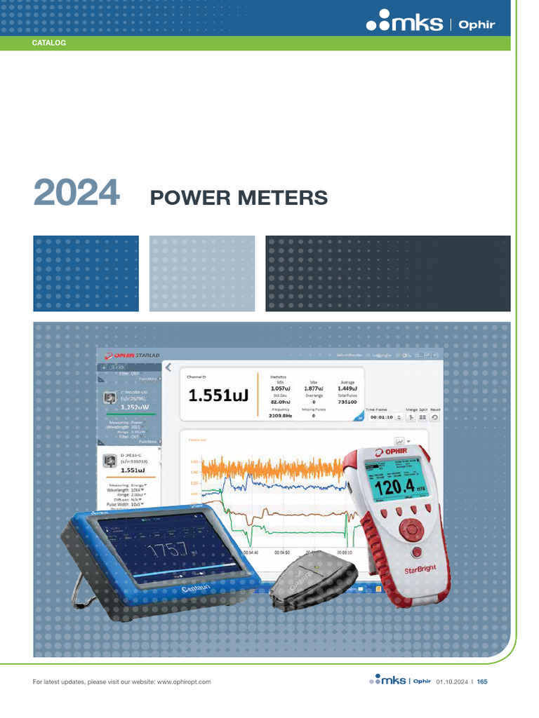 Ophir Power Meters Catalog 2024 | PDF | Computing | Computer Engineering