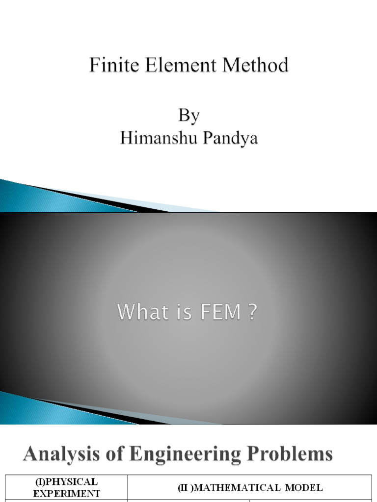 Finite Element Method Overview and Techniques | PDF