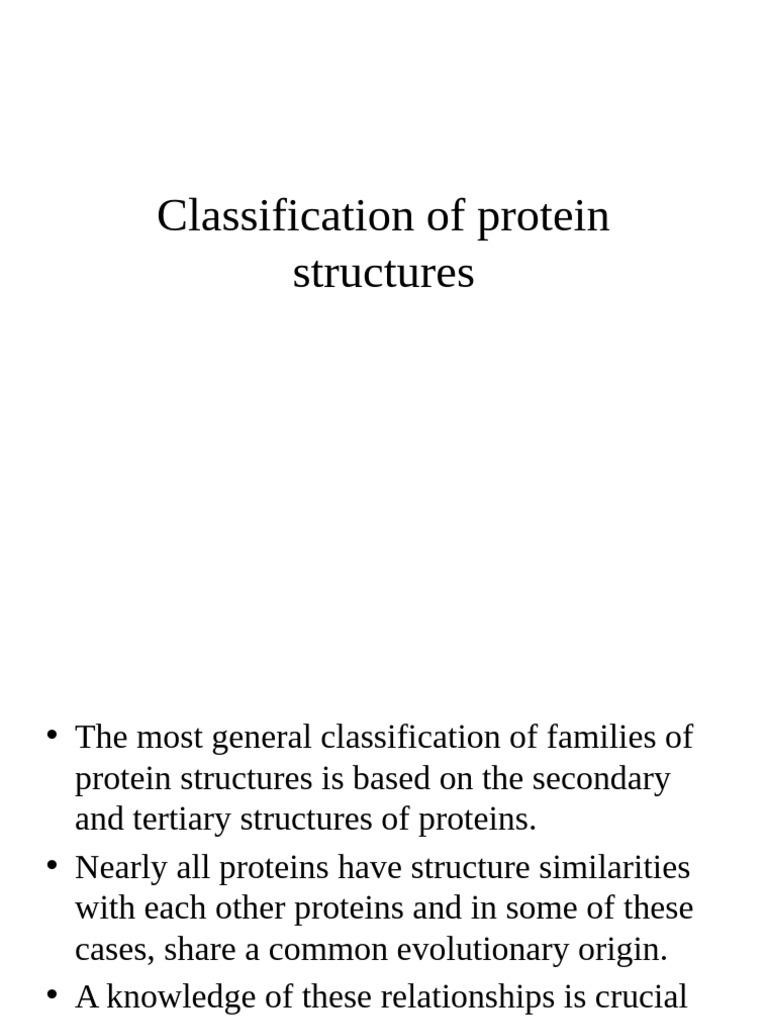 Protein Structure Classification Overview | PDF | Mathematical And ...